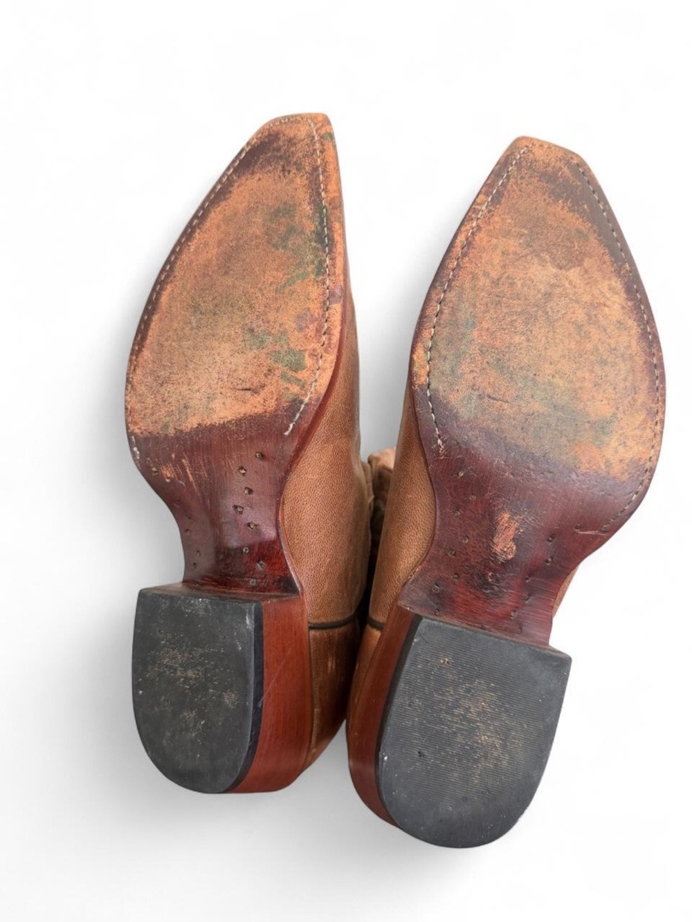 Shyanne Tan Distressed Leather Western Cowboy Boots Size 7B - Picture 8 of 8